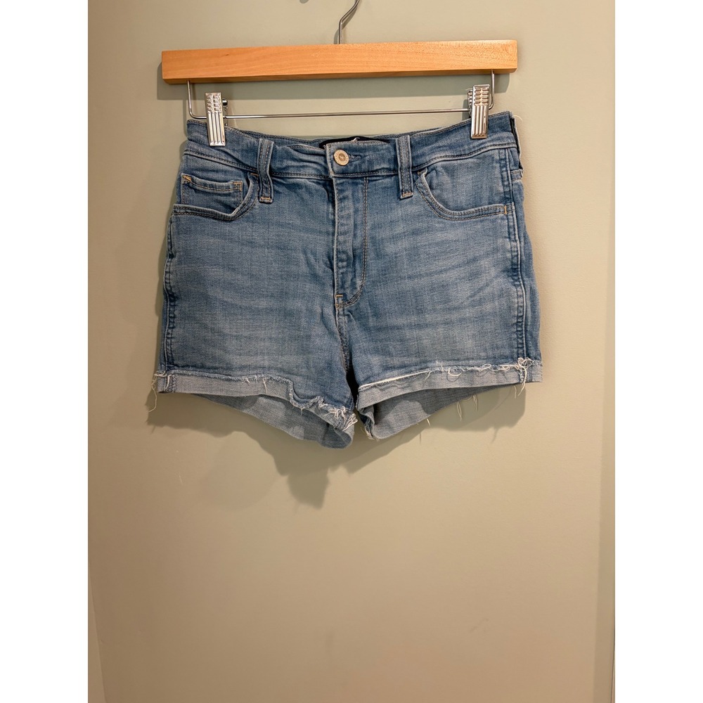 Hollister High-Rise Short 3" Medium Wash Denim Cutoff Jean Shorts W26 Size 3